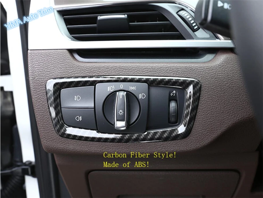 

Lapetus Auto Styling Front Head Lights Headlight Switches Button Cover Trim 1 Piece Fit For BMW X1 F48 2016 2017 2018 2019 ABS