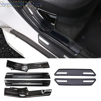 

For Volvo XC60 2014-2017 Black titanium Welcome Pedal Door Sill Scuff Panel Car Styling Accessories
