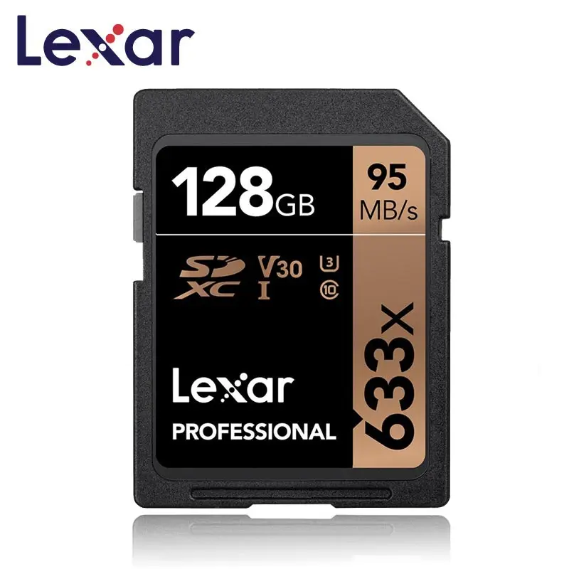 Lexar sd-карта 128 GB 633x SDXC карт sd карты s 128 GB 95 МБ/с. профессиональные карты памяти Class 10 для цифровой зеркальной/HD Камера