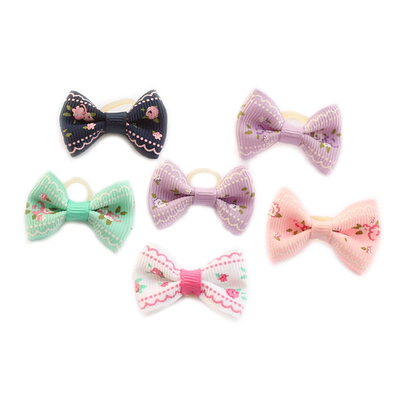 

Armi store Handma Floral Pattern Dog Bow Hair Lace Little Dogs Flower Bows 6029019 Pet Grooming Accessories Wholesale