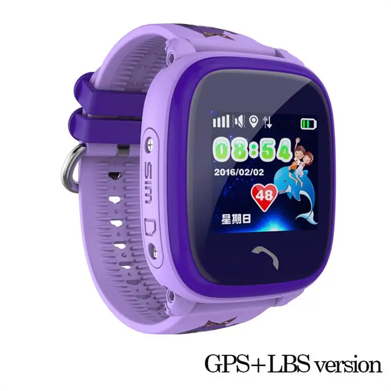 696 водонепроницаемые Смарт-часы DF25 детские часы SOS устройство отслеживания местоположения детей безопасный анти-потеря монитор pk Q50 Q90 Q60 - Цвет: Purple GPS