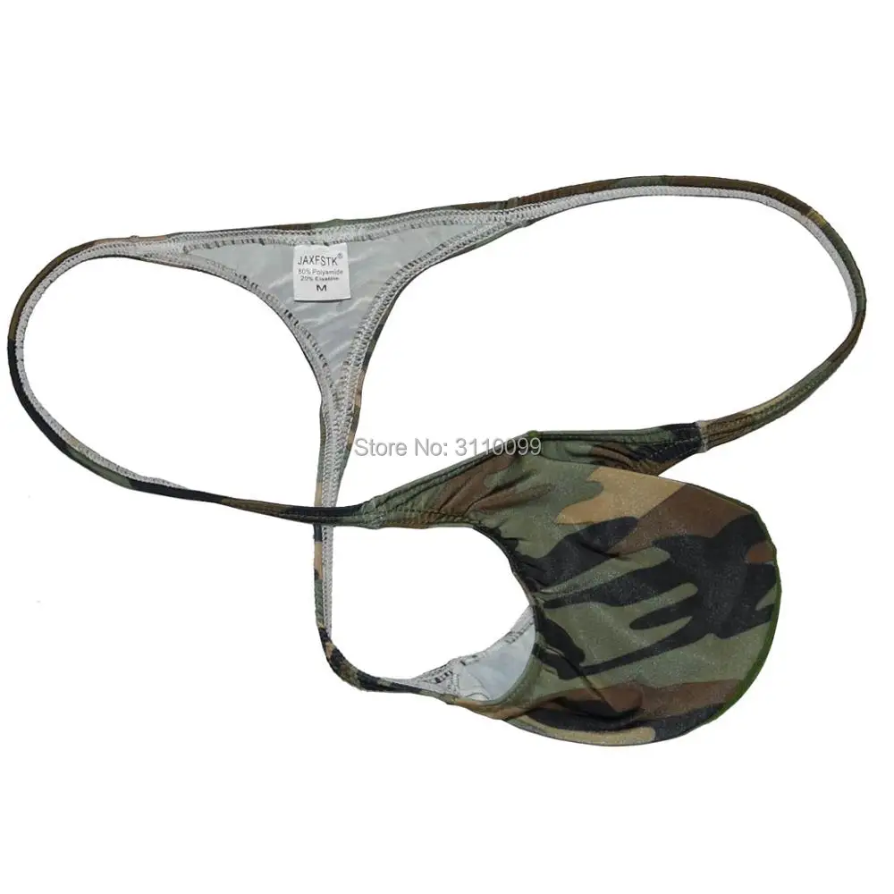 Мужское камуфляжное нижнее белье с карманом для тапочек|male thong underwear|male thongmen g-string |