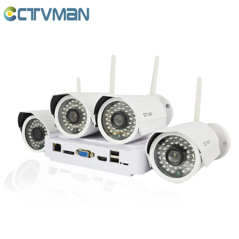 CTVMAN Wireless 720P NVR Kit 4CH DIY WIFI Security Camera ...