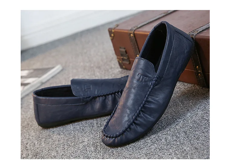 Мужская мягкая обувь для вождения; обувь из натуральной искусственной кожи; мужские кроссовки; Мужская обувь ручной работы без шнуровки; водонепроницаемые мокасины на плоской подошве; мужская обувь