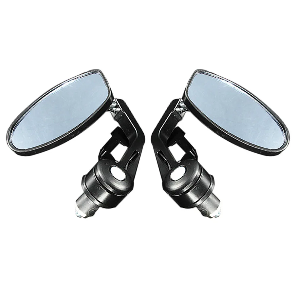 2pcs Universal 7/8'' Black Bar End Rear Mirrors Moto Motorcycle
