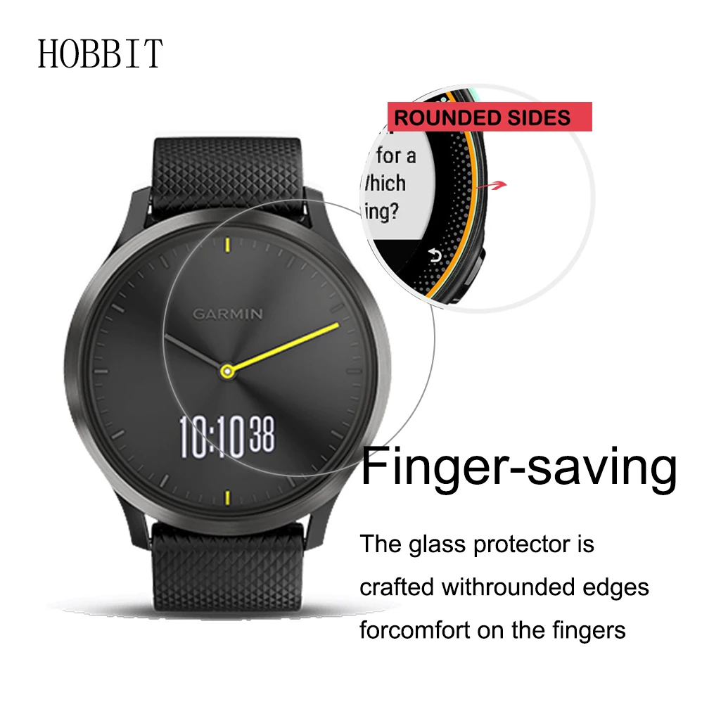 2 упаковки закаленное стекло для Garmin Vivomove HR 0 3 мм 2.5D 9H защита экрана ультра