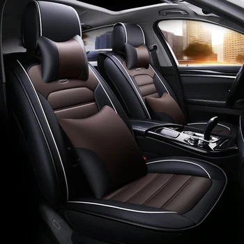

WLMWL Universal Leather Car seat cover for Hyundai all models elantra terracan accent azera lantra tucson iX25 i30 iX35