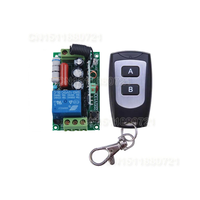 

Remote Control Switch AC220V 1CH Lighting Switches Remote ON OFF Light Lamp SMD Power Remote Switch System 315/433.92MHZ Latch