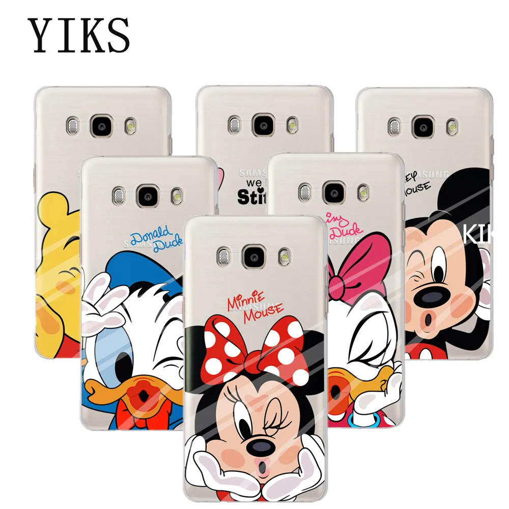 

For Samsung Galaxy J7 2016 Case Minnie Mickey Soft Silicone Back Cover New arrival coque for samsung galaxy J710 case
