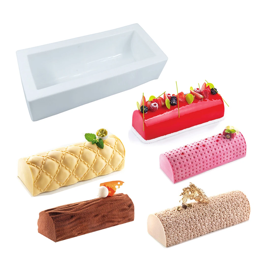 

5Pcs Wood Heart Flowers Shape Texture Silicone baking Mat Cake Molds
