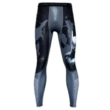 Новые штаны для велоспорта эластичные колготки мужские фитнес Беговые брюки с 3d принтом Бэтмен обтягивающие спортивные брюки