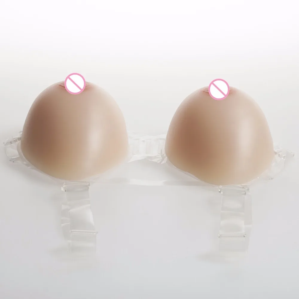 Best Price 2400g/pair Crossdresser Shemale Breast Forms Teardrop Fake Boobs Tits Silicone Breast With Bra Needn't Adhesives