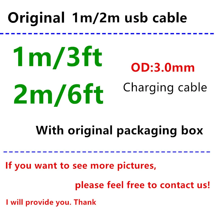 

500pcs/lot Original cable OD:3.0mm 1m/3ft 2m/6ft USB Data Sync Charger Cable For i5 6 7 8 plus X XS MAX with Retail packaging