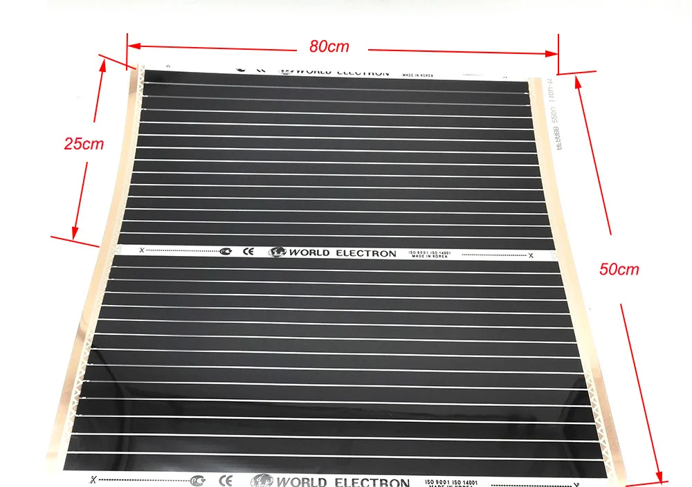 

25CM X 80CM 50CM X 80CM Carbon Fiber Heating Film for Pet Waterloo Warm Floor