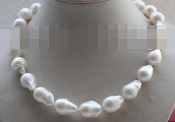 

11.24 Genuine Natural White Reborn Keshi Pearl Necklace 14k NEW