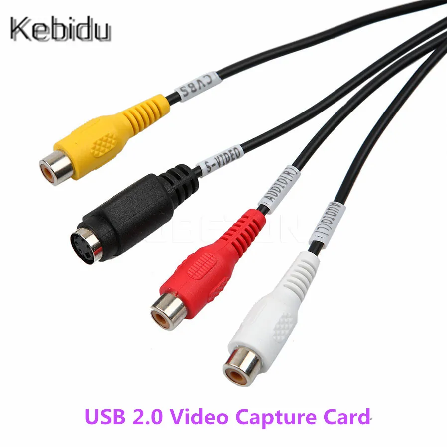 Kebidu USB 2 0 к RCA кабелю адаптер преобразователь для аудио S видео захвата карты ПК