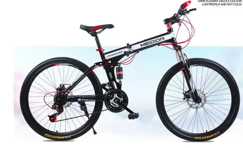 Perfect High carbon steel material 26 inch double disc brake bicycle folding bicycle men and women adult cross country mountain bike 1 Perfect High carbon steel material 26 inch double disc brake bicycle folding bicycle men and women adult cross country mountain bike 1
