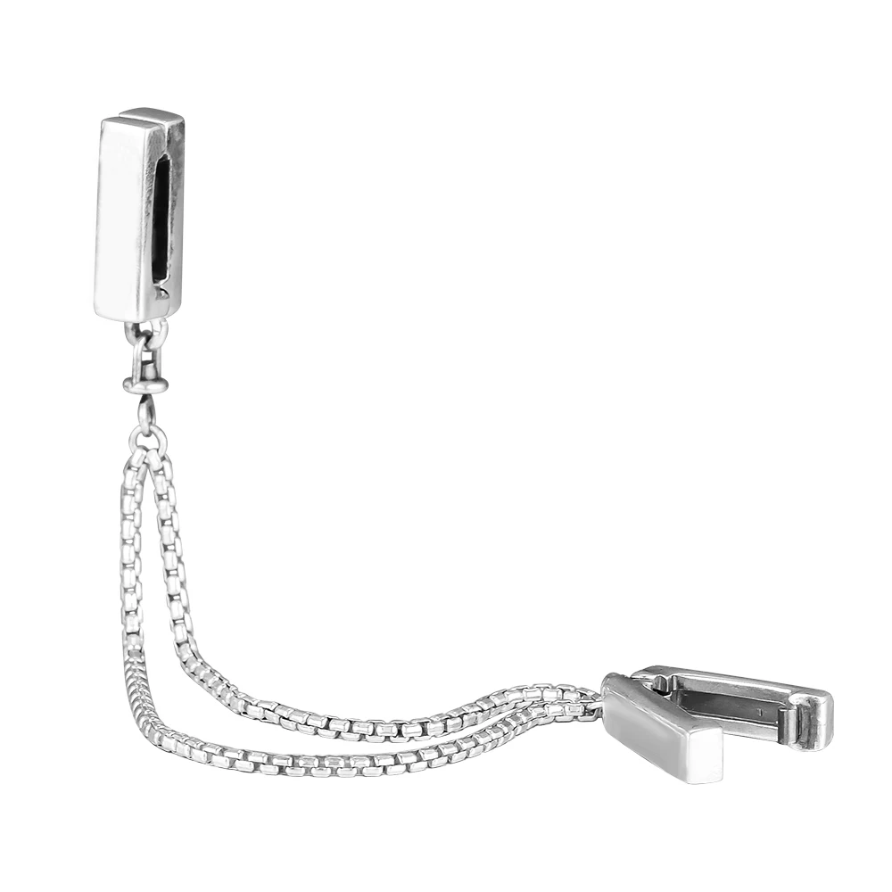 

925 Sterling Silver Charms Fits Reflexions Bracelet Floating Chains Safety Chain Original Beads for Women DIY Bracelets PANDOCCI