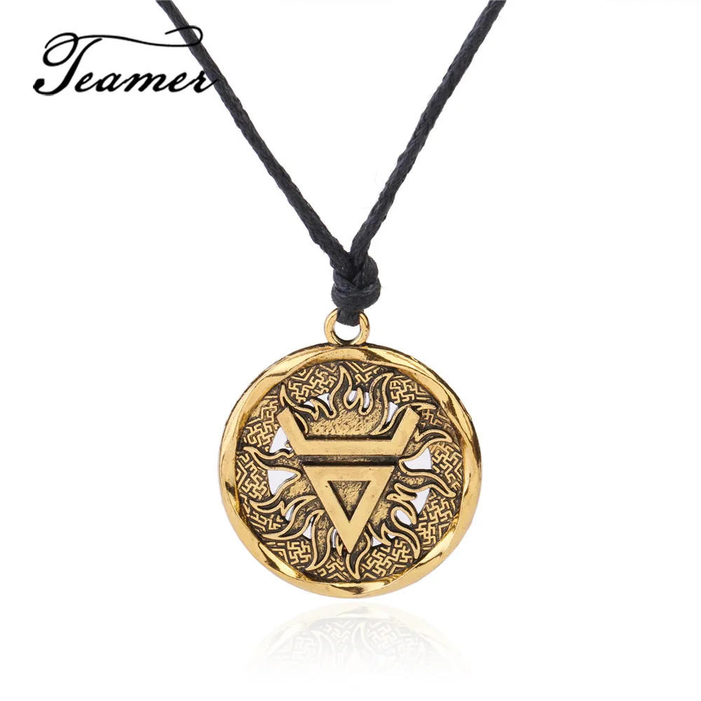 Teamer серебряный цвет Veles Symbol Weles славянское богатство талисман подвеска старинное