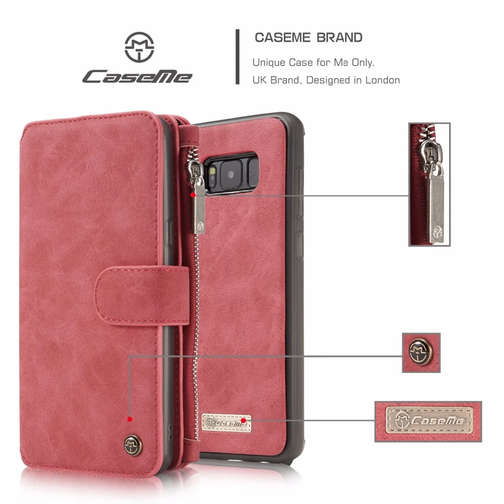 S8 case For Samsung S8 Plus Cover CaseMe Phone Cases Leather Flip Wallet Case With Card