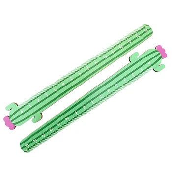 

2 Pcs Cactus Love Wooden Straight Ruler Measure Study Drawing Student Stationery School Office Supply Gift