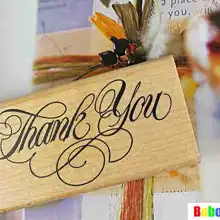 Винтажный стиль спасибо серия штамп(большой размер/L)/деревянный деко штамп/Скрапбукинг оптом