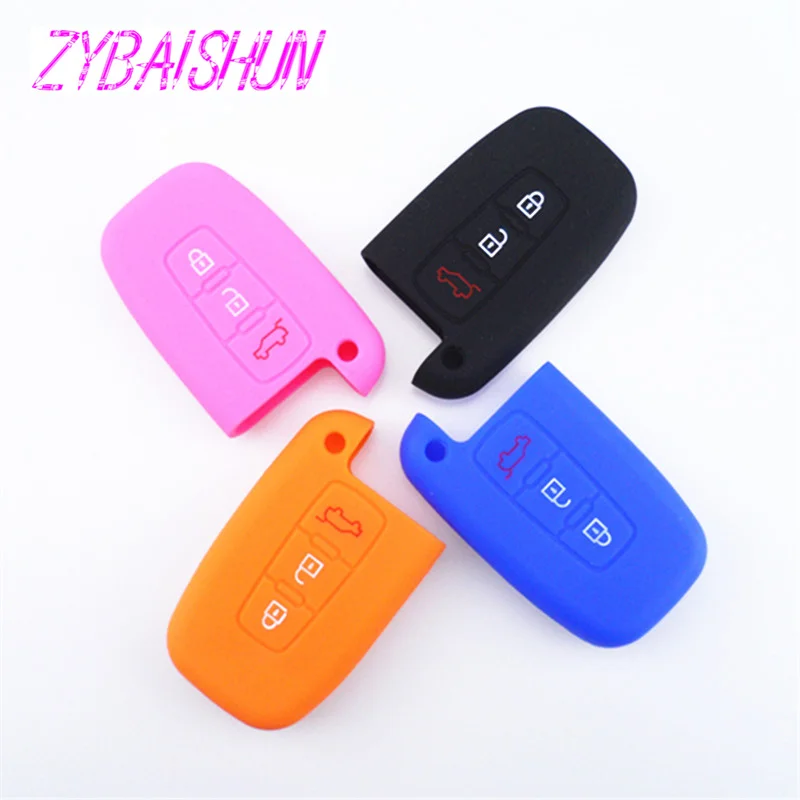 

Silicone Keyboard Cover Keys for Hyundai i20 I30 IX35 Solaris Verna Elantra Silicone Keychain Keys Case