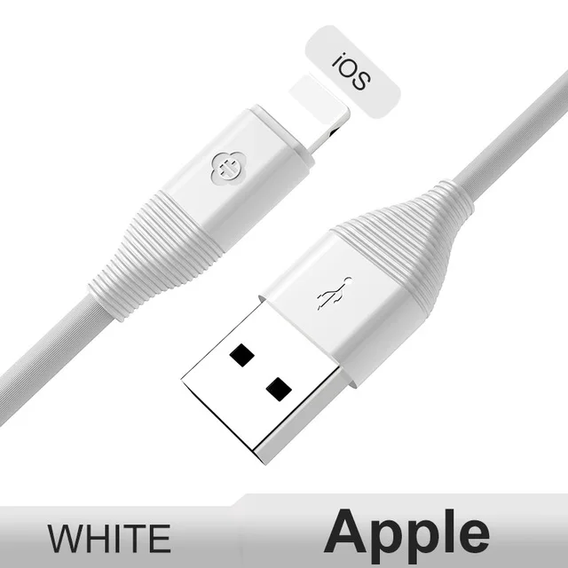 TOTU USB кабель для передачи данных и зарядки для Lightning iPhone X 8 7 6 6s s Plus 5 кабели для быстрой зарядки короткий длинный шнур для мобильного телефона - Цвет: White