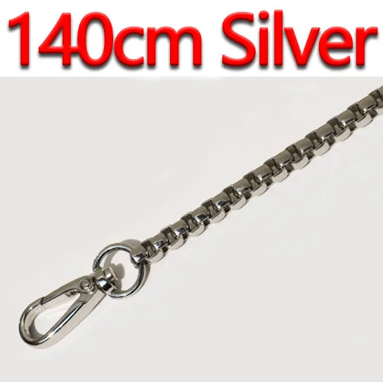 DIY 40 см-140 см длинное золото, серебро, черный пистолет, бронза 7,5 мм металлическая сменная цепь лямки для сумки через плечо для небольших ручки сумки - Цвет: 140cm Silver