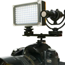 Крепление для удлинителя «Горячий башмак», Удлинительный Кронштейн для вспышки «Холодный башмак», двойной прямой кронштейн для вспышки, подходит для Nikon, Canon, sony, Olympus