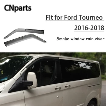 

CNparts 4pcs ABS For Ford Tourneo 2016 2017 2018 Car Smoke Window Sun Visor Keep Fresh Air convection Accessories