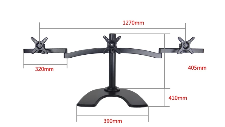 360 вращающееся большое основание 1"-27" 8 кг алюминий 100x100 несколько ЖК монитор подставка база большой компьютер кронштейн