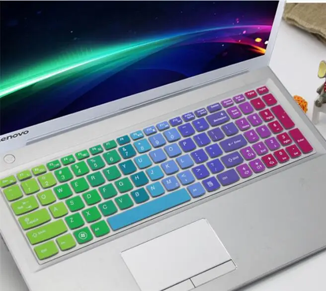 15,6 17,3 силиконовая защитная накладка для клавиатуры кожного покрова для lenovo Y70-70 300-17 Y50C B70-80 B71-80 V2000 V4000 Y50C G50-70 Z50 N50 - Цвет: Rainbow