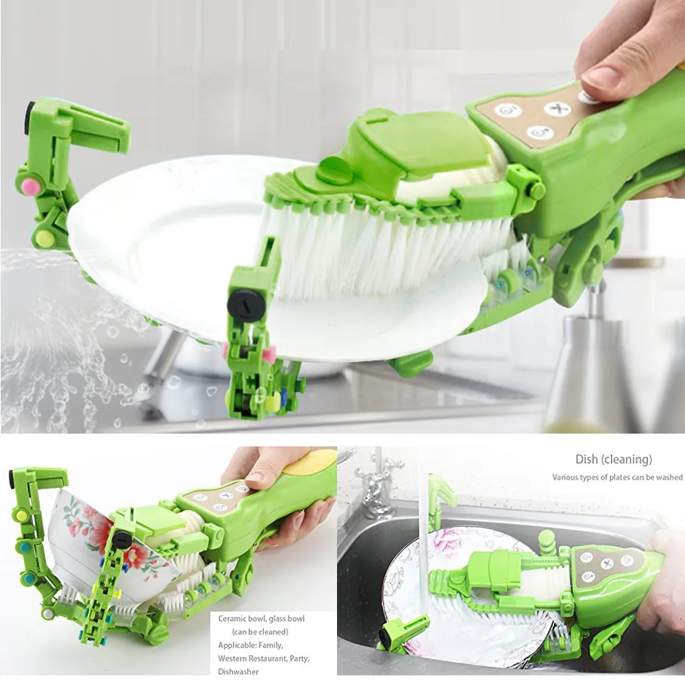 

2018 New Arrival Handheld Automatic Dish Scrubber Brush Antibacterial Kitchen Dishwasher Brush For Convenience