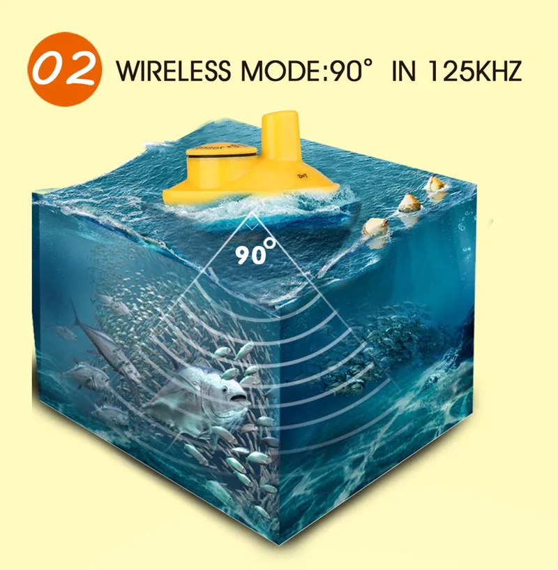 FF718LiD Fish Finder Dual Sonar Frequency Pesca 100M Detection Muti-language Depth Detector Waterproof Deeper Sensor Echo Sounder Fishing Locator (8)