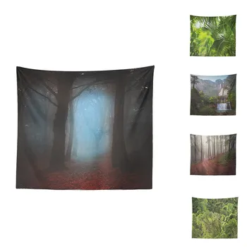 

Misty Forest Printing Tapestry Wall Hanging Mandala Nature Landscape Tapestry Tapestries For Bedroom Living Room Decor 150X200cm