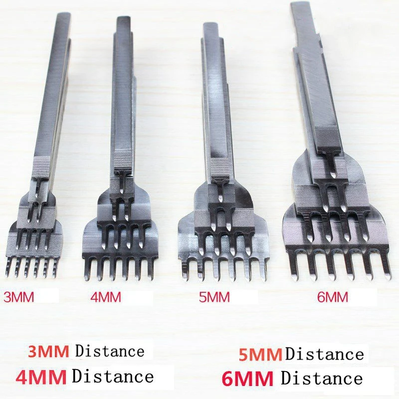 4 шт./компл. 3/4/5/6 мм кожаное ремесло набор дыроколы для шнуровки для сшивания инструмент Мужская прошитая вручную обувь с высоким уровнем gradewhite Сталь
