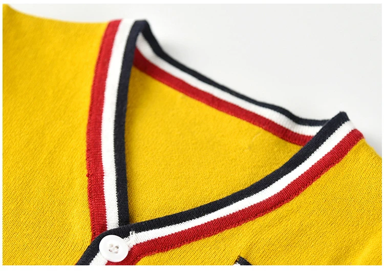 Г. весенне-летний вязаный кардиган для маленьких мальчиков, свитер в полоску с v-образным вырезом для мальчиков однотонная Детская куртка, одежда детское пальто 5 цветов, От 1 до 5 лет