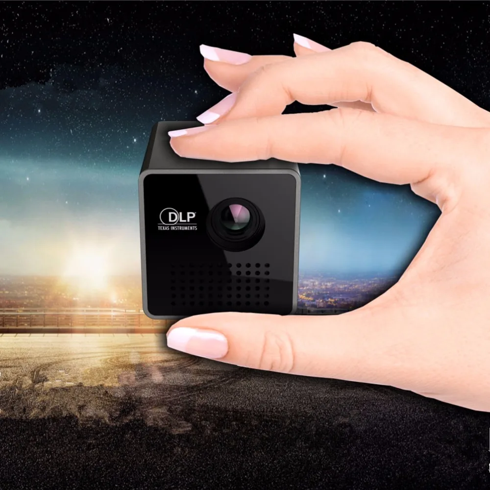 2017 Newest Mini LED Pico Projector Full HD 1080P 3D home theatre Portable projector Support TF
