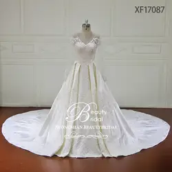 Vestido De Noiva с длинным рукавом принцесса свадебные платья 2018 Винтаж аппликации из бисера кружево Бальные платья бальное платье свадебное