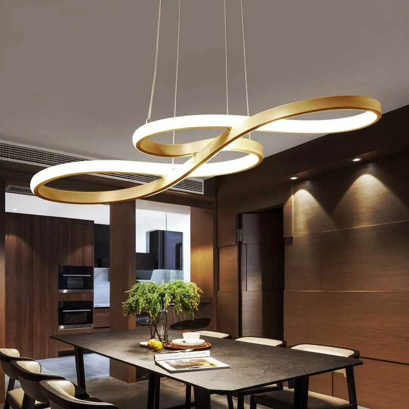 Lámparas LED modernas concisas con de arte y diseño, lámpara colgante el salón, tienda de ropa, Bar, candelabro LED creativo para comedor|led designdesigner chandelier - AliExpress