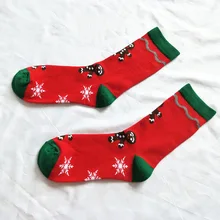 Короткие носки с героями мультфильмов в рождественском стиле; модные милые женские забавные носки; женские повседневные теплые хлопковые носки до щиколотки в стиле Харадзюку