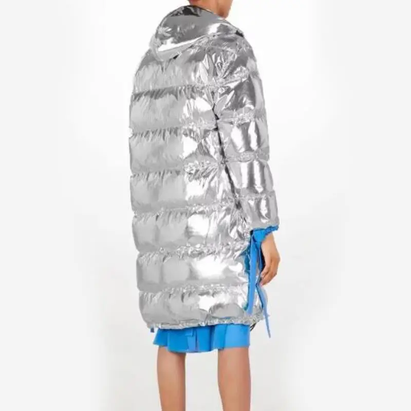 Winter coat women long silver down puffer jacket parka women manteau femme hiver 2018 korean clothes oversize outwears