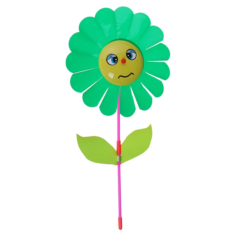 Уличная детская улыбка, ветряная мельница в виде подсолнечника, ветряной Спиннер с деревянной ручкой, детская игрушка для газона, сада