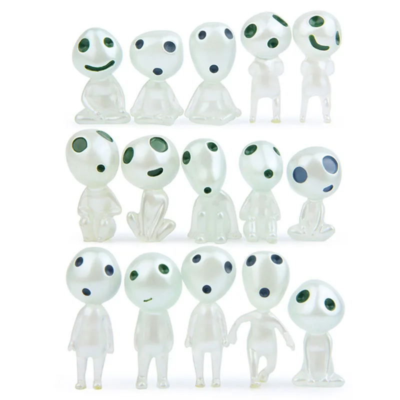 

1pcs Action Anime Figure Toys luminous kodama treehayao miyazaki Princess Mononoke tree elves Spirit Kodama Elf Cartoon Kids Toy