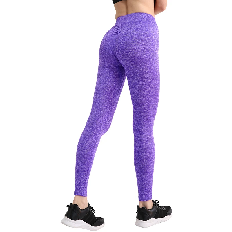 SVOKOR Solid Women Leggings V Waist Sportwear Polyester Ankle-Length Jeggings Breathable Soft Push Up Fashion Female Legging Leggings