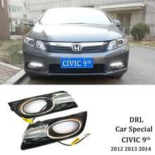 Cheap ECAHAYAKU led daytime running light For Honda Civic 9th 2012 2013 2014 LED DRL Headlight led fog light for car driving day light Cheap ECAHAYAKU led daytime running light For Honda Civic 9th 2012 2013 2014 LED DRL Headlight led fog light for car driving day light
