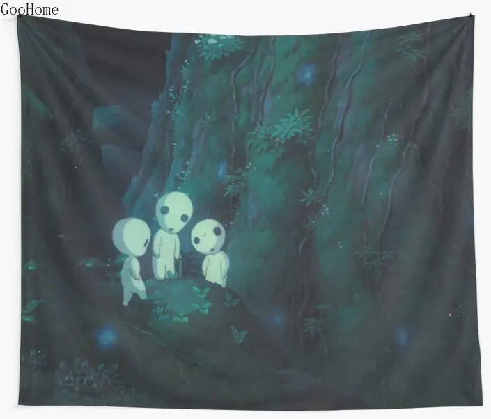 Mononoke фигурка Принцесса Мононоке Hime настенное Гобеленовое покрывало пляжное полотенце пледы одеяло для пикника Коврик для йоги украшение дома