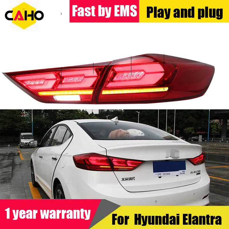 

2PC Car Tail lights Assembly For Hyundai Elantra AD 2019 2018 2017 12V Rear Tail Lamp Braking Stop Light Automobile Accessories