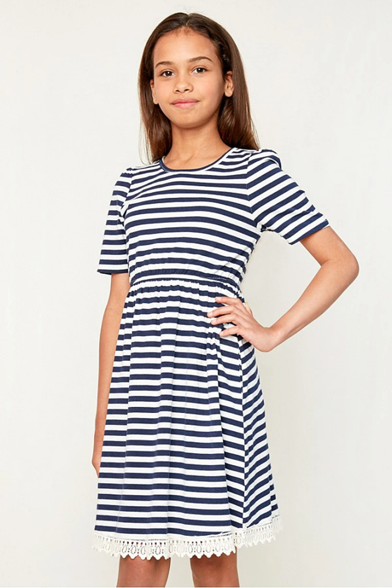 Junior Striped Lace Dresses Teenager Fashion Cotton Dress Big Kids Girls Summer Casual Dress 2017 Kids Clothing Kids Clothing Kids Fashion Clothingdress Teenager Aliexpress